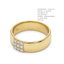 Wide Grid-Set Diamond Inset Band