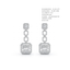 Monarch Tiered Emerald-Cut Halo Drop Earrings