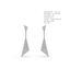 Asymmetrical Edge" Chevron Drop Earrings White and Yellow Gold
