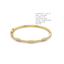Triple Pavé Station Yellow Gold Bangle