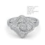 Art Deco Lattice Shield Diamond Ring