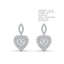 Open-Loop Illusion Heart Drop Earrings