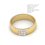 Wide Grid-Set Diamond Inset Band