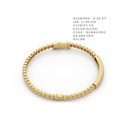Golden Bead Pavé Bar Bracelet (or Perlée Diamond Bar Bangle)