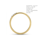 Wide Grid-Set Diamond Inset Band