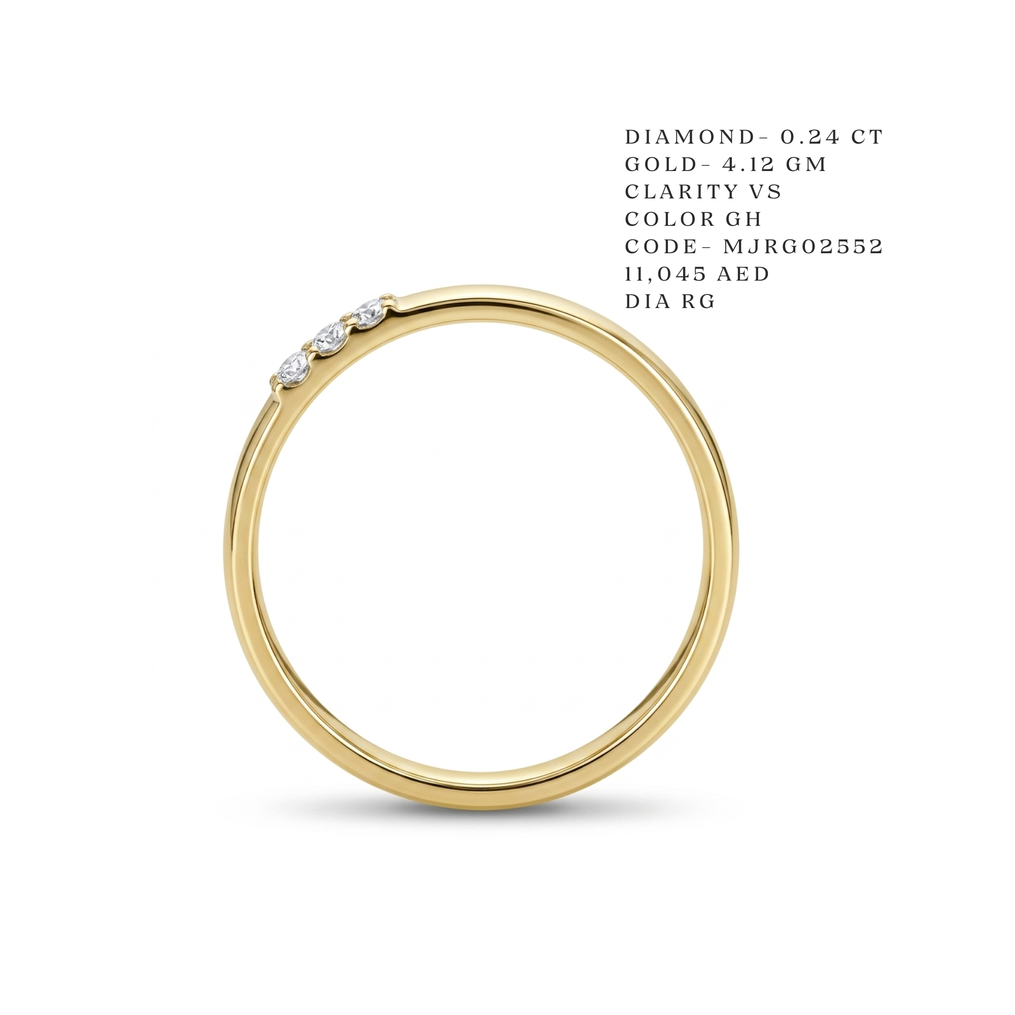 Wide Grid-Set Diamond Inset Band