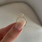 Elongated Cushion Bezel Ring