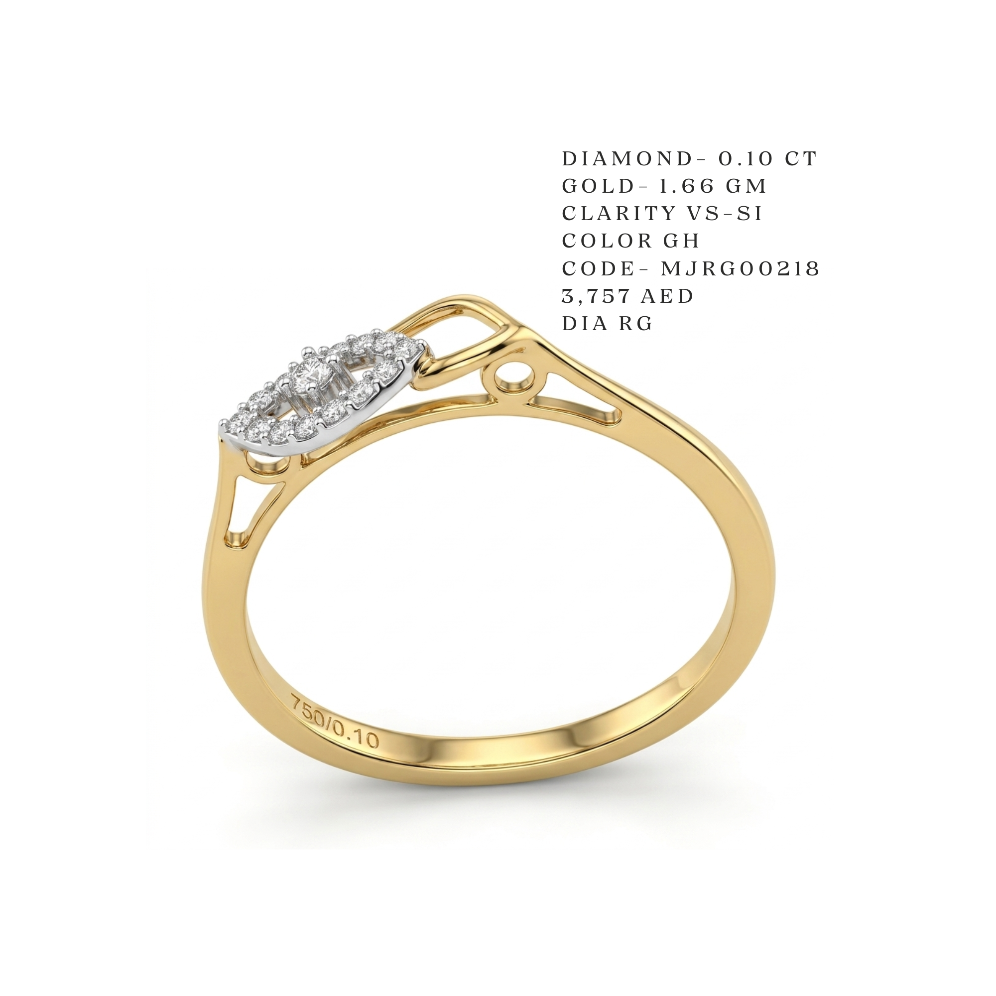 Marquise Eye Two-Tone Infinity Ring
