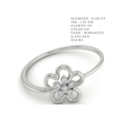 Petite Blossom White Gold Wire Ring