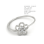 Petite Blossom White Gold Wire Ring