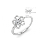Petite Blossom White Gold Wire Ring