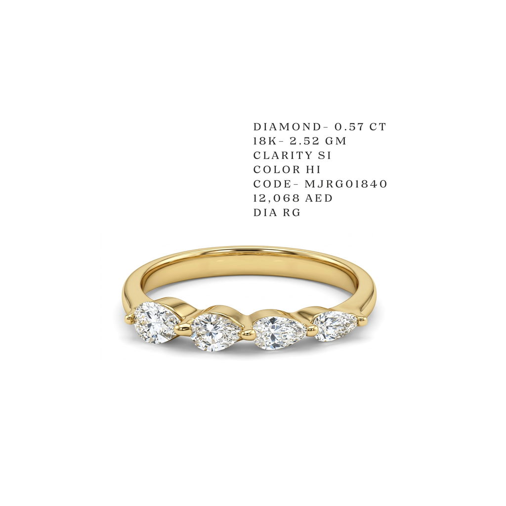 Graduated Marquise-Cut Diamond Band