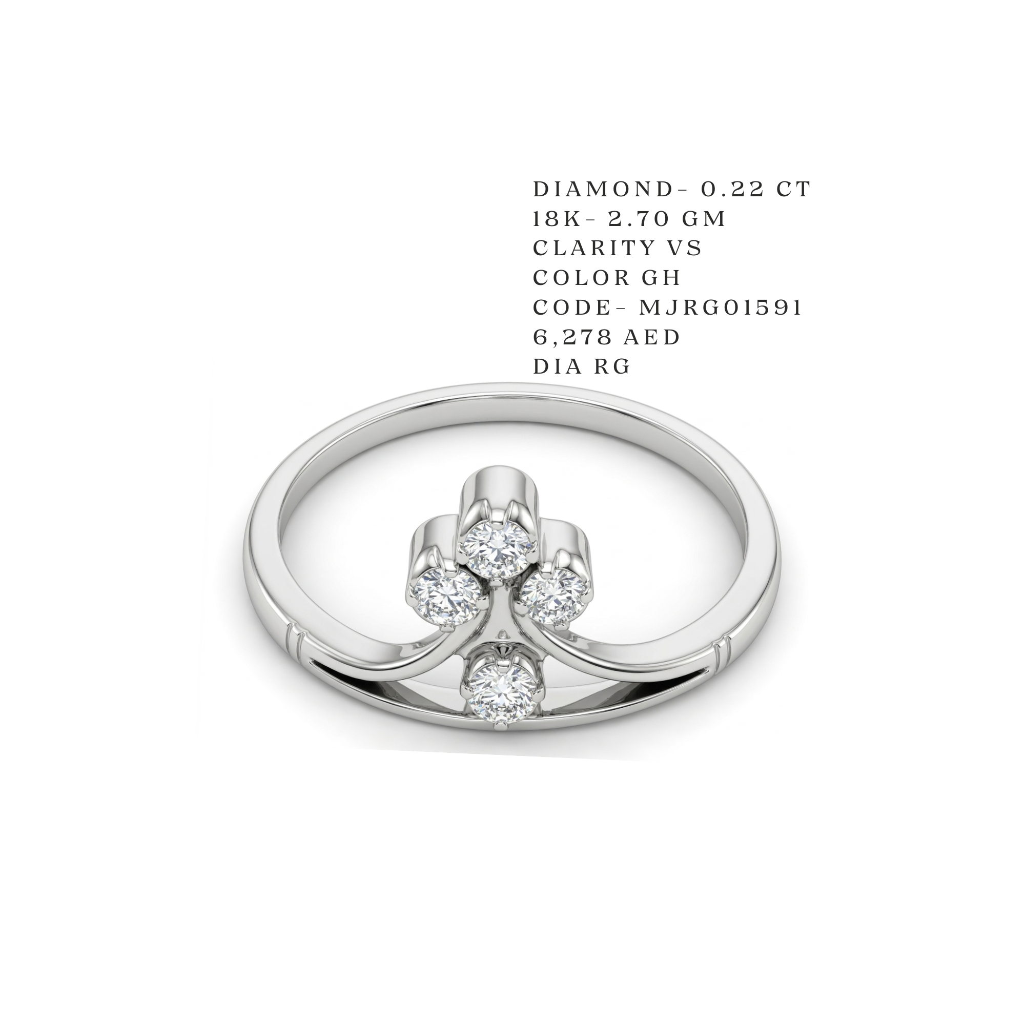 The Aurelia Tiara Diamond Ring Main image