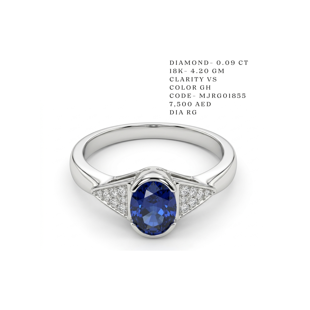 The Seraphina Oval Sapphire & Diamond Ring