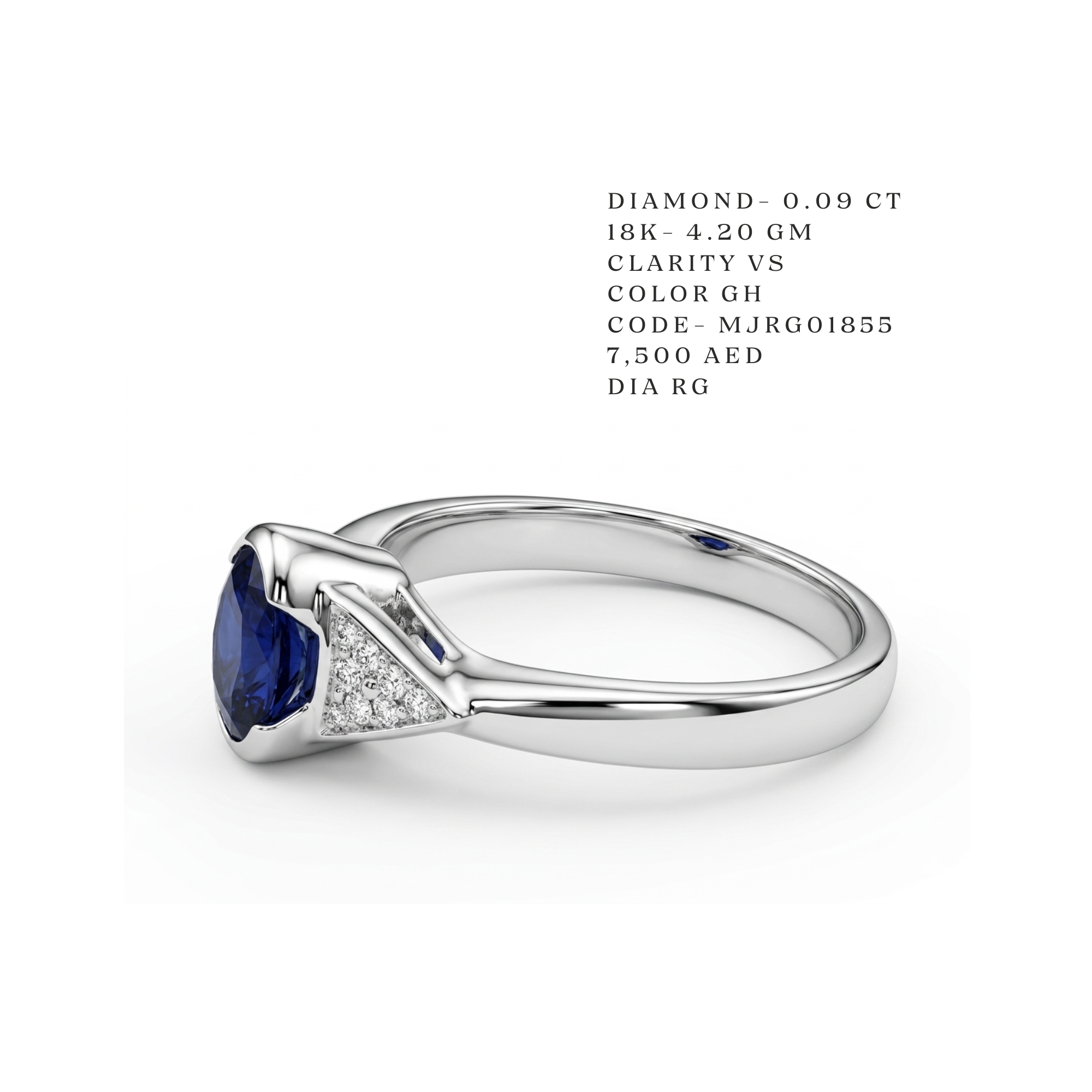 The Seraphina Oval Sapphire & Diamond Ring Secondary image