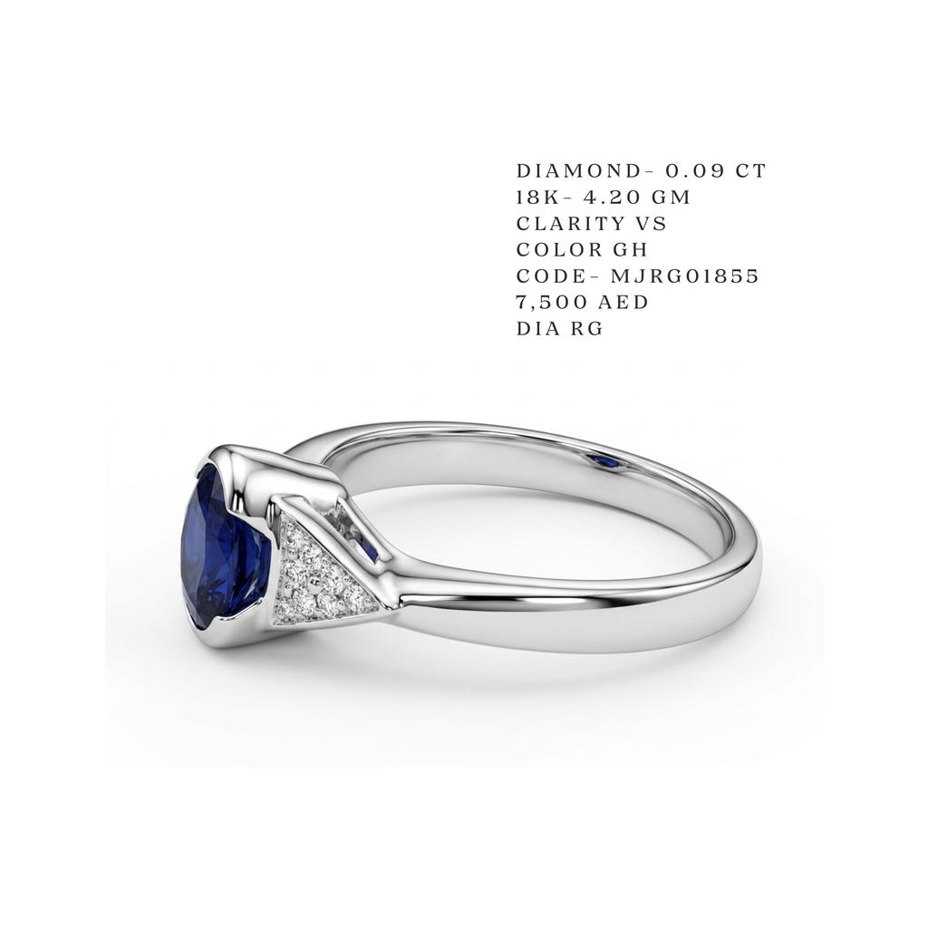 The Seraphina Oval Sapphire & Diamond Ring