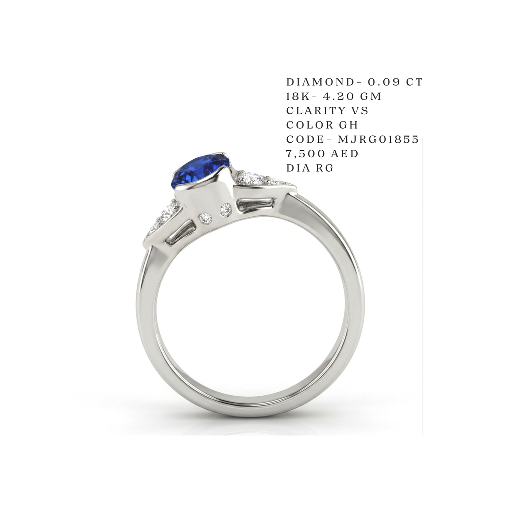 The Seraphina Oval Sapphire & Diamond Ring