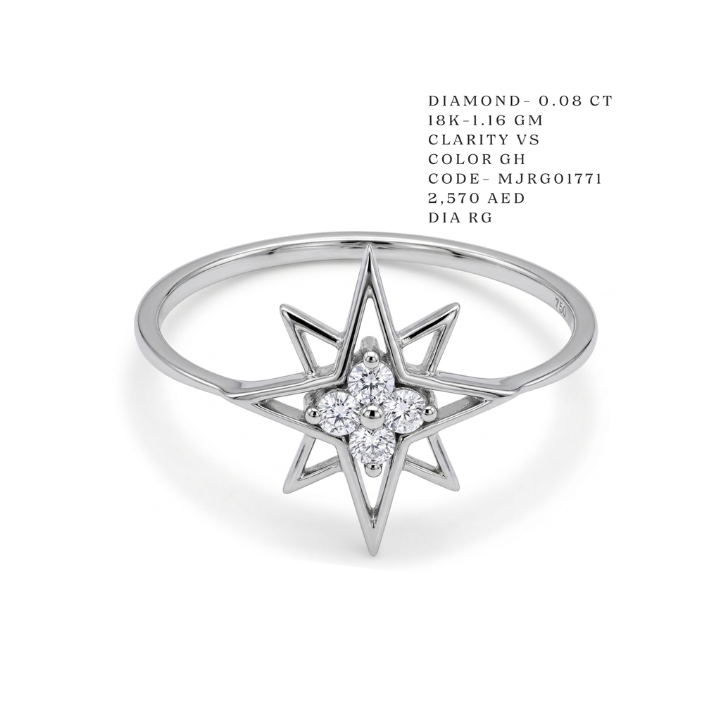 The Polaris Celestial Starburst Ring