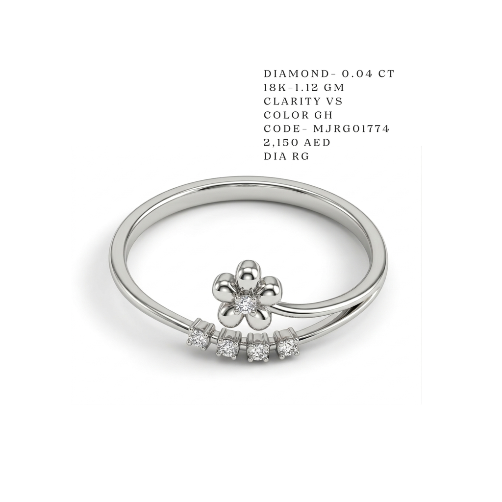 The Fleur Bypass Diamond Blossom Ring