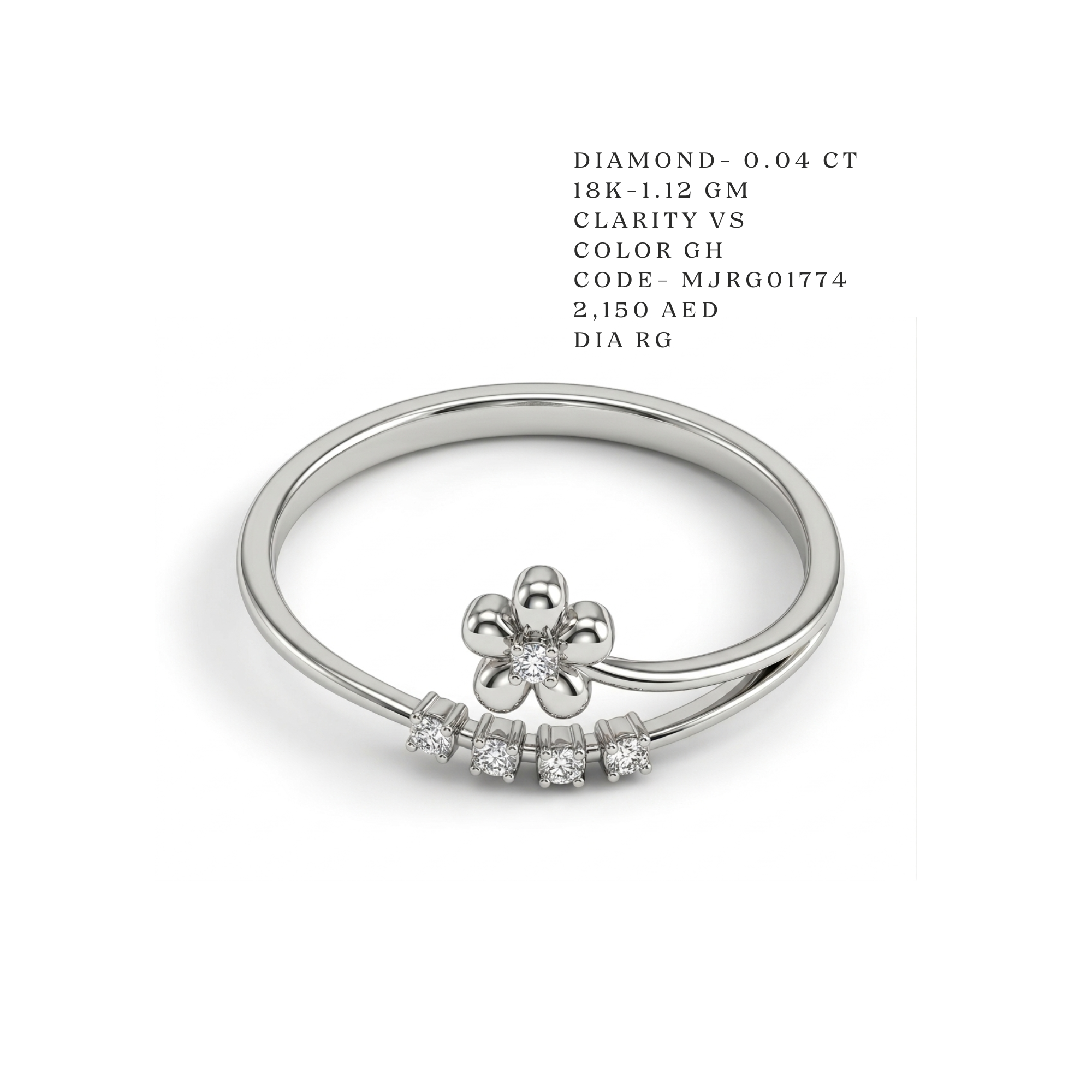 The Fleur Bypass Diamond Blossom Ring