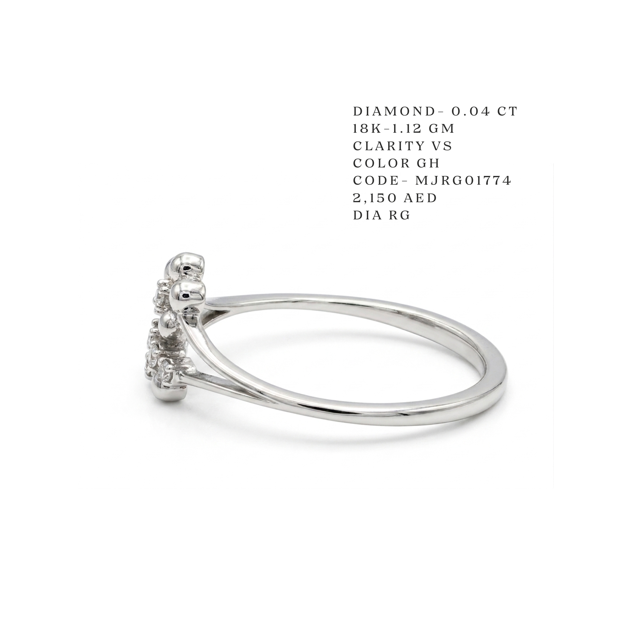 The Fleur Bypass Diamond Blossom Ring Secondary image