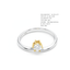 The Duet Two-Tone Solitaire Crown Ring