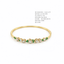 Emerald and Pear Diamond Cluster Bangle