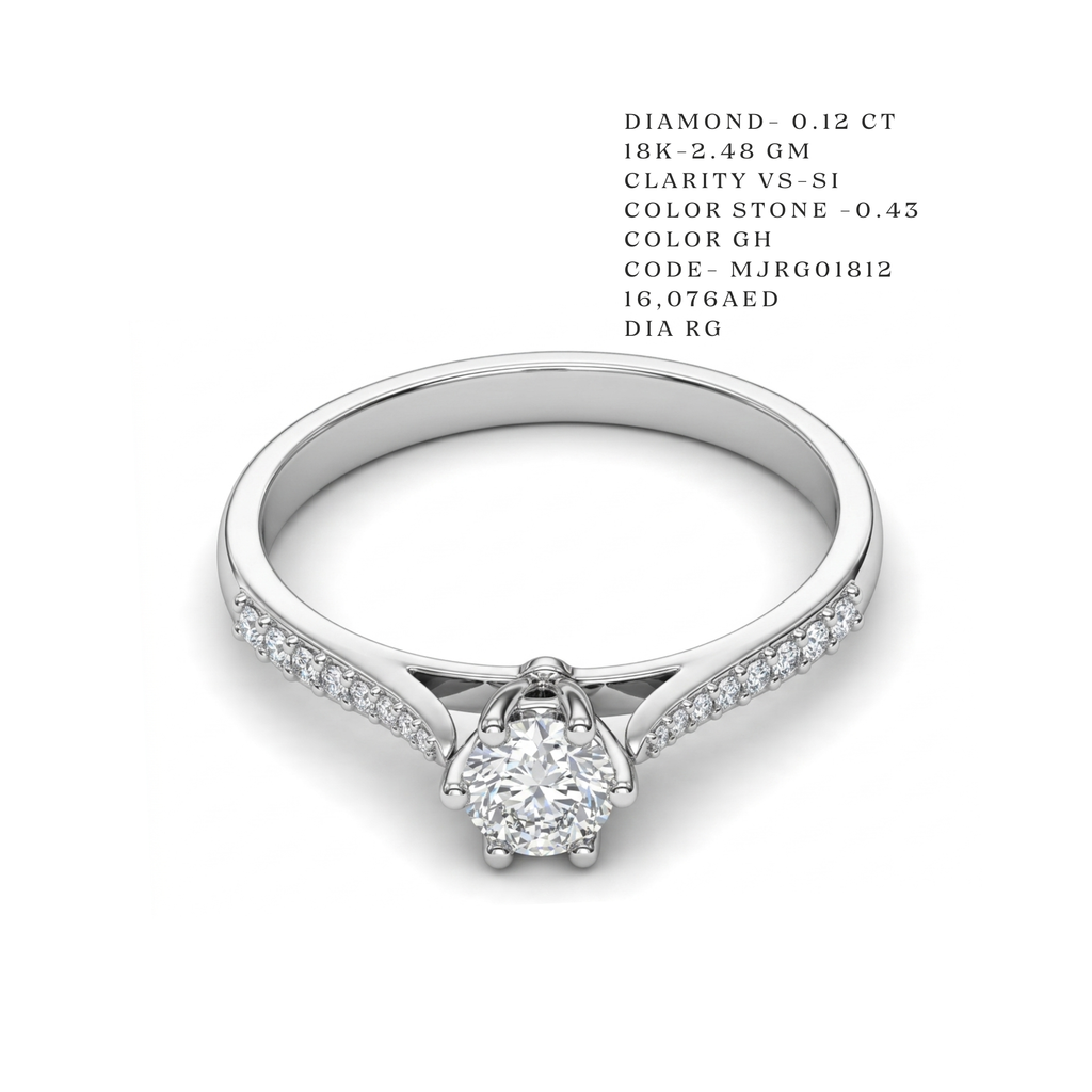 Elysian Pavé Solitaire Diamond Ring