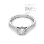 Elysian Pavé Solitaire Diamond Ring