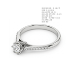 Elysian Pavé Solitaire Diamond Ring