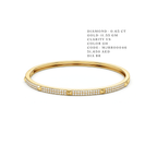 Pyramid Stud Pavé Yellow Gold Bangle