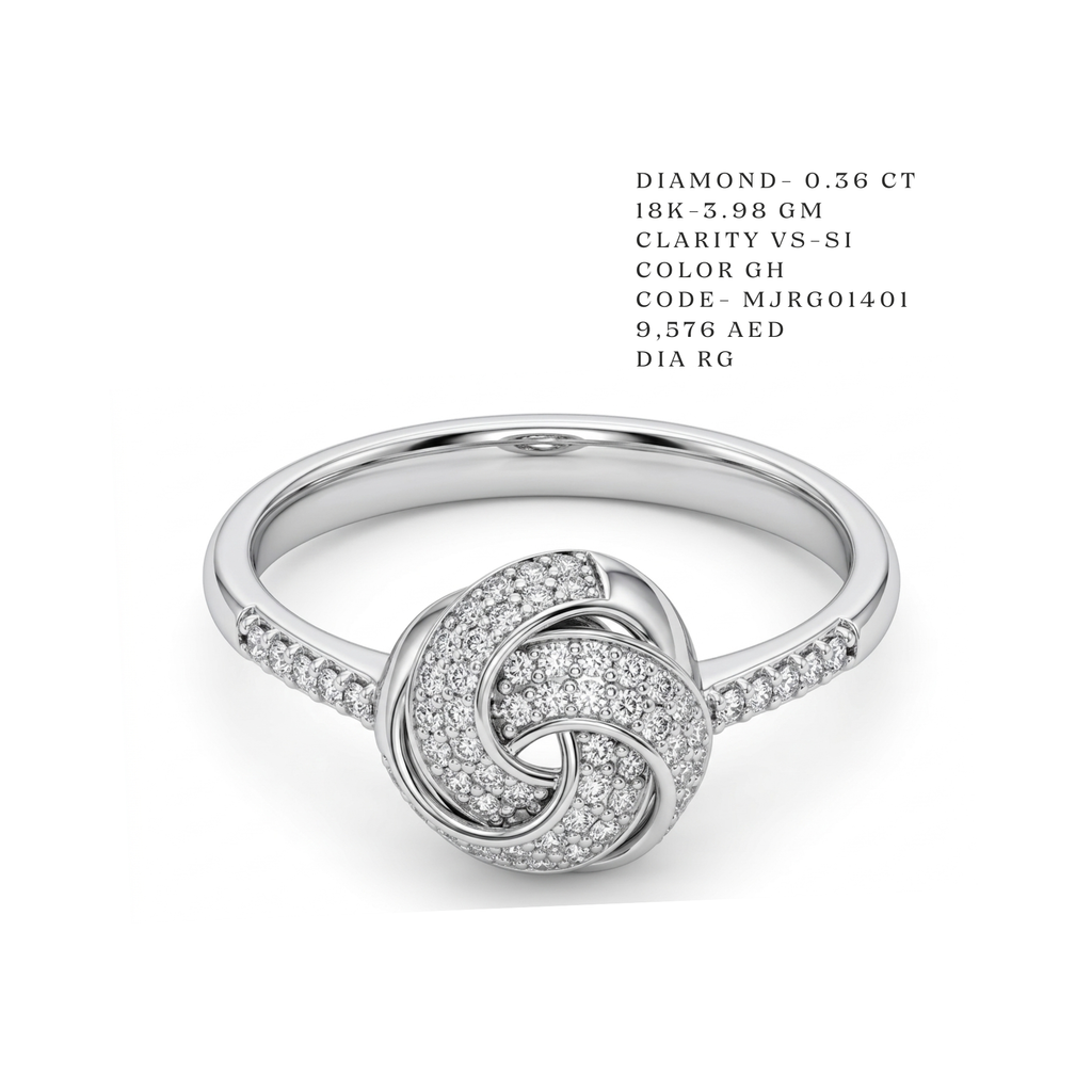 Adoration" Love Knot Diamond Ring