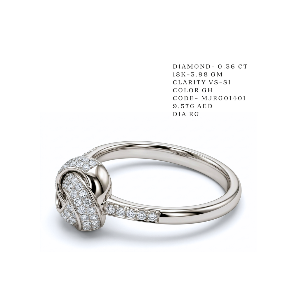 Adoration" Love Knot Diamond Ring