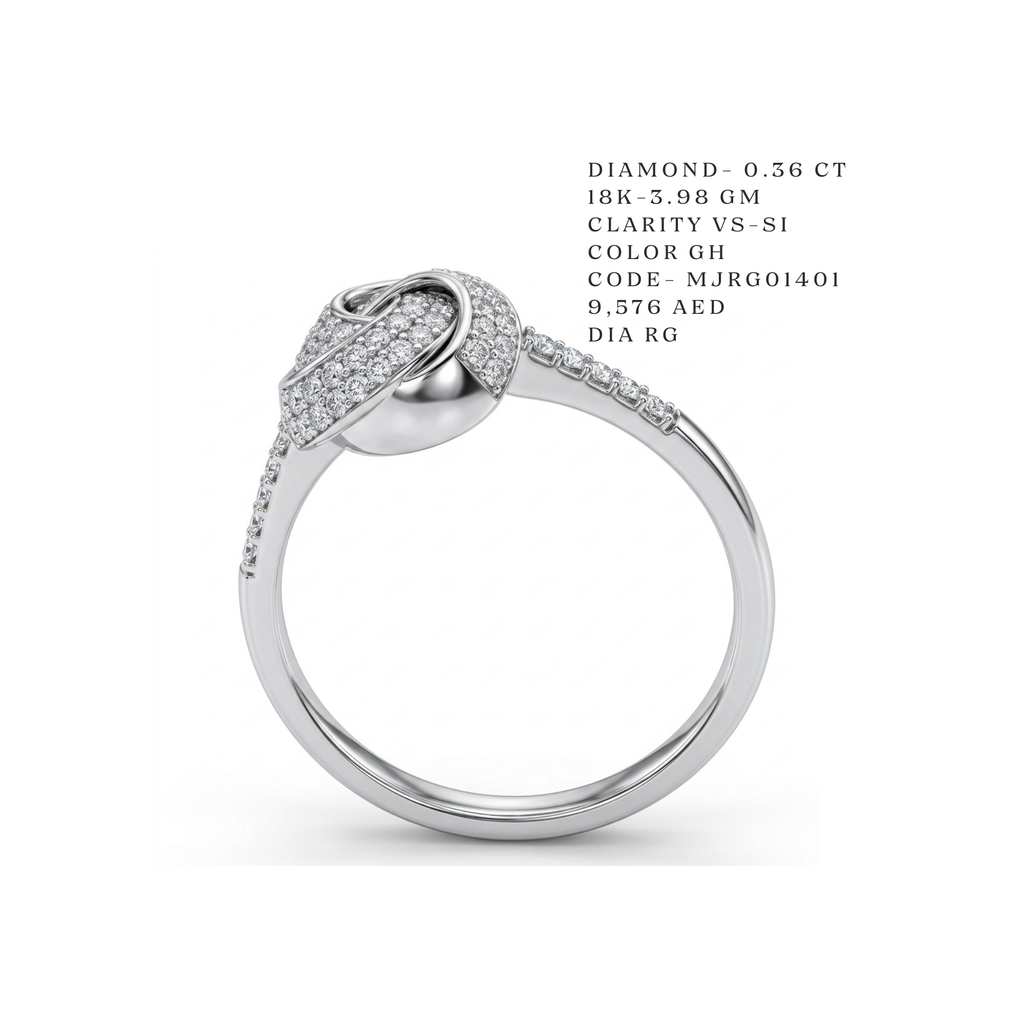 Adoration" Love Knot Diamond Ring