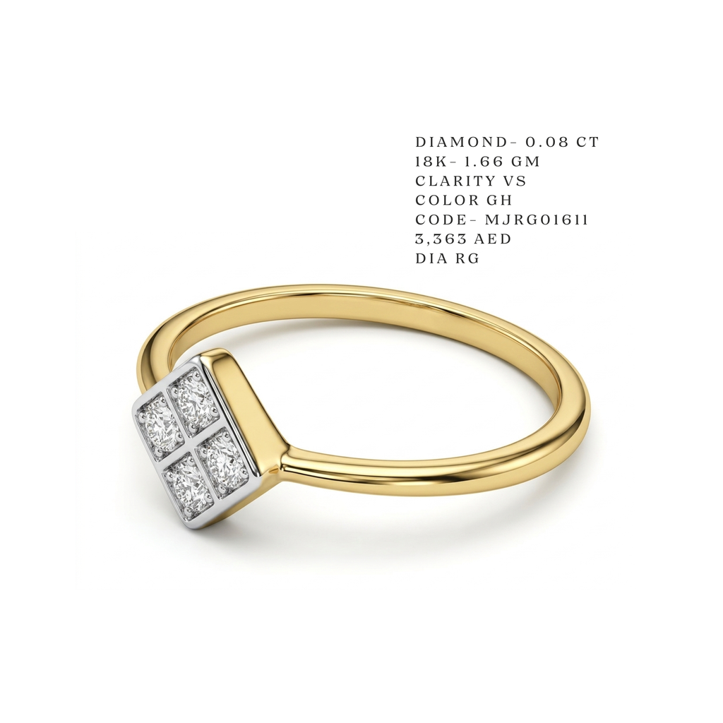 Kite Mosaic Geometric Diamond Ring