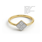Kite Mosaic Geometric Diamond Ring