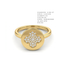 Clover Disc Quatrefoil Gold Ring