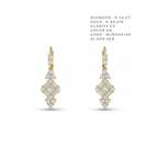 Baguette Cluster Huggie Hoop Earrings