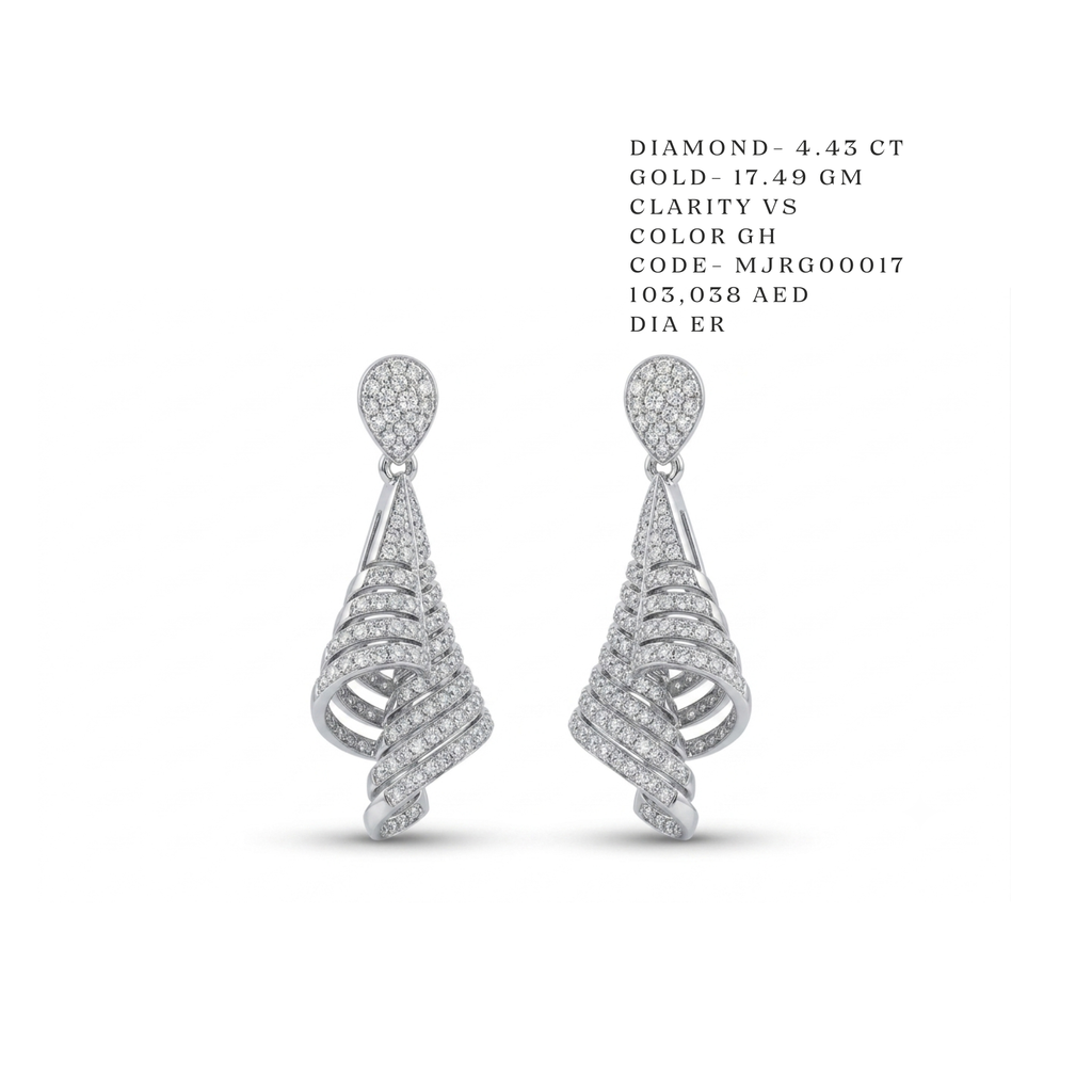 Decadent Swirl Ribbon Drop Earrings