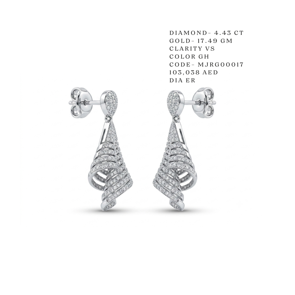 Decadent Swirl Ribbon Drop Earrings