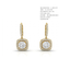 Cushion-Cut Halo Drop Earrings