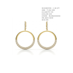 Eclipse Pavé Crescent Hoop Earrings