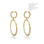 Eclipse Pavé Crescent Hoop Earrings