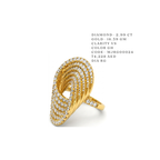 Helical Aura Statement Wave Ring