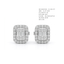 Emerald-Cut Mosaic Halo Studs