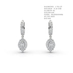 Marquise Halo Dangle Earrings