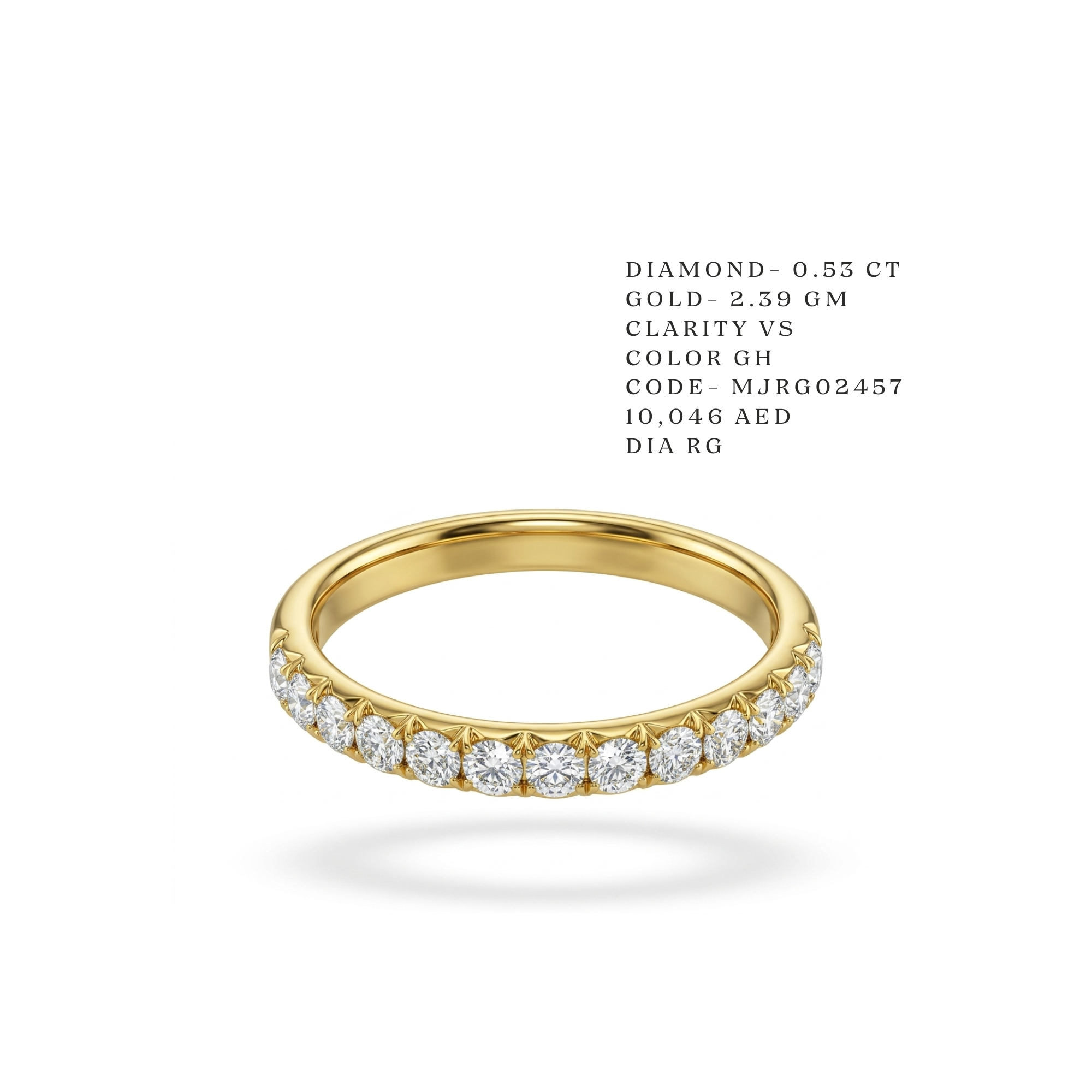 Aura Minimalist Shared-Prong Diamond Eternity Band Main image