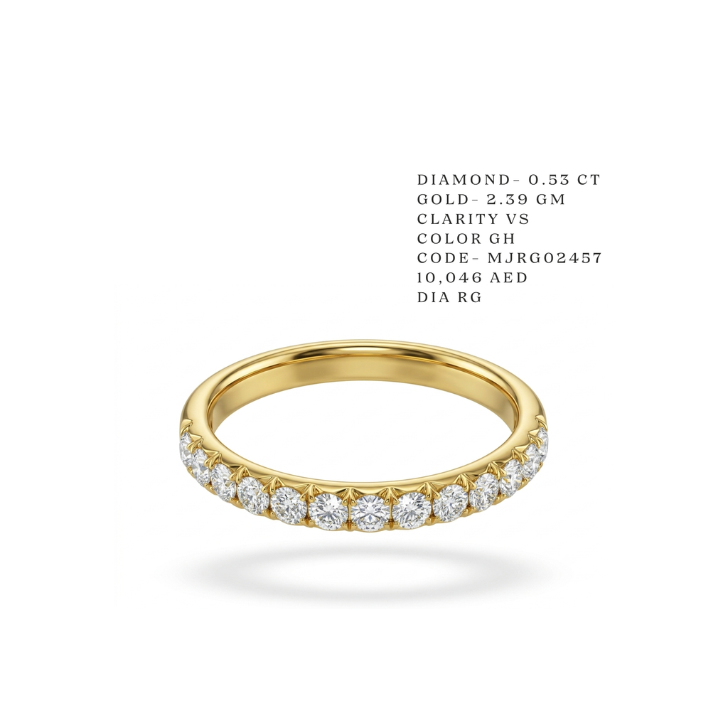 Aura Minimalist Shared-Prong Diamond Eternity Band