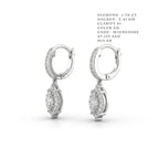 Marquise Halo Dangle Earrings