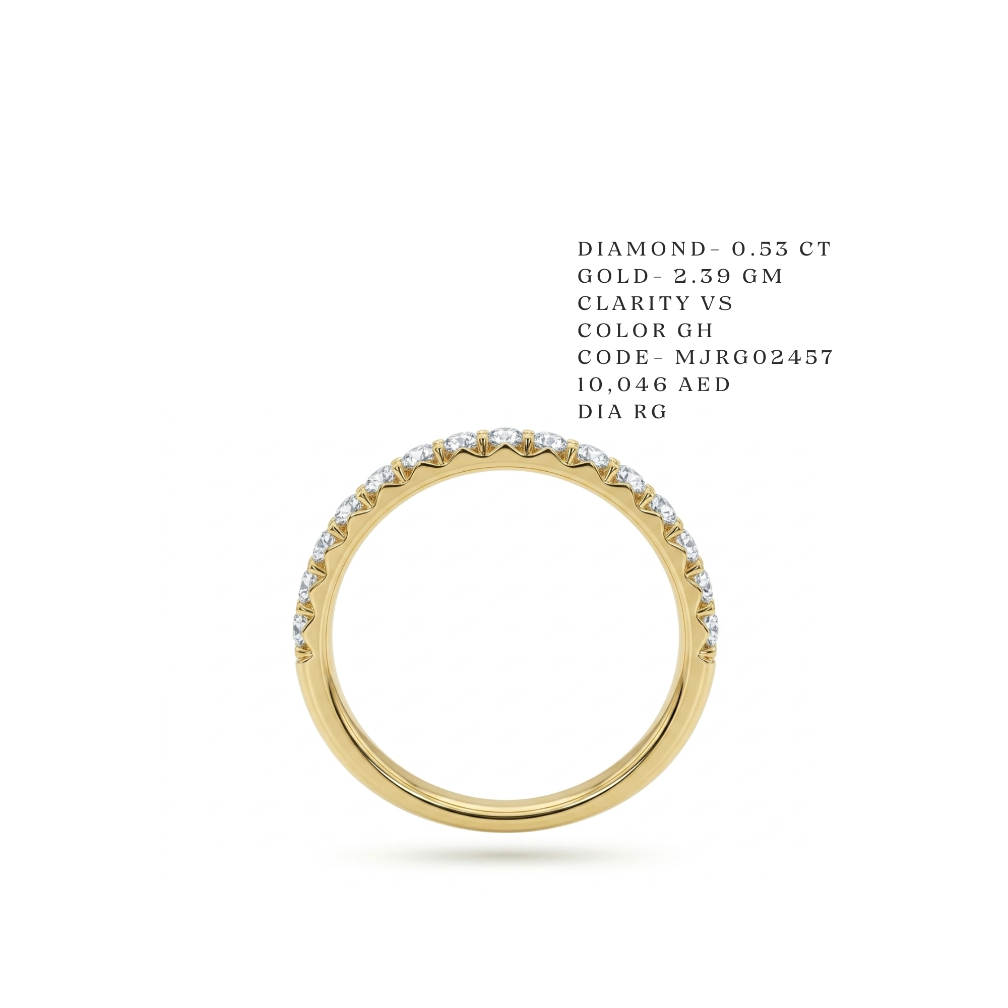Aura Minimalist Shared-Prong Diamond Eternity Band Secondary image